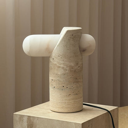 VIA Travertine Table Lamp