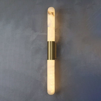 Velin Alabaster Tube Wall Sconce