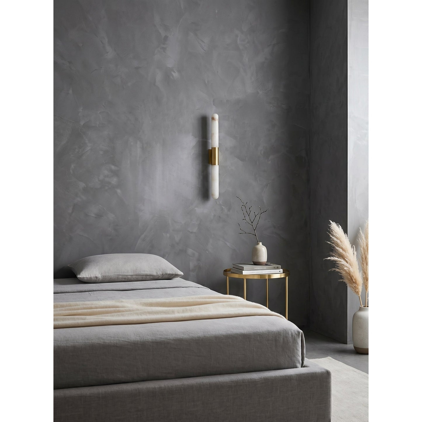 Velin Alabaster Tube Wall Sconce