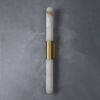 Velin Alabaster Tube Wall Sconce