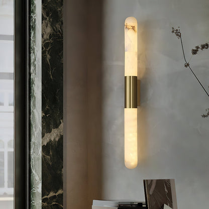Velin Alabaster Tube Wall Sconce