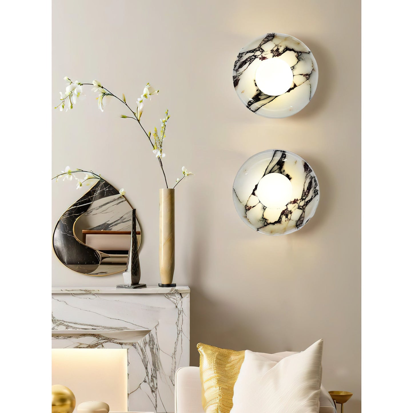 Solara Marble Wall Lamp