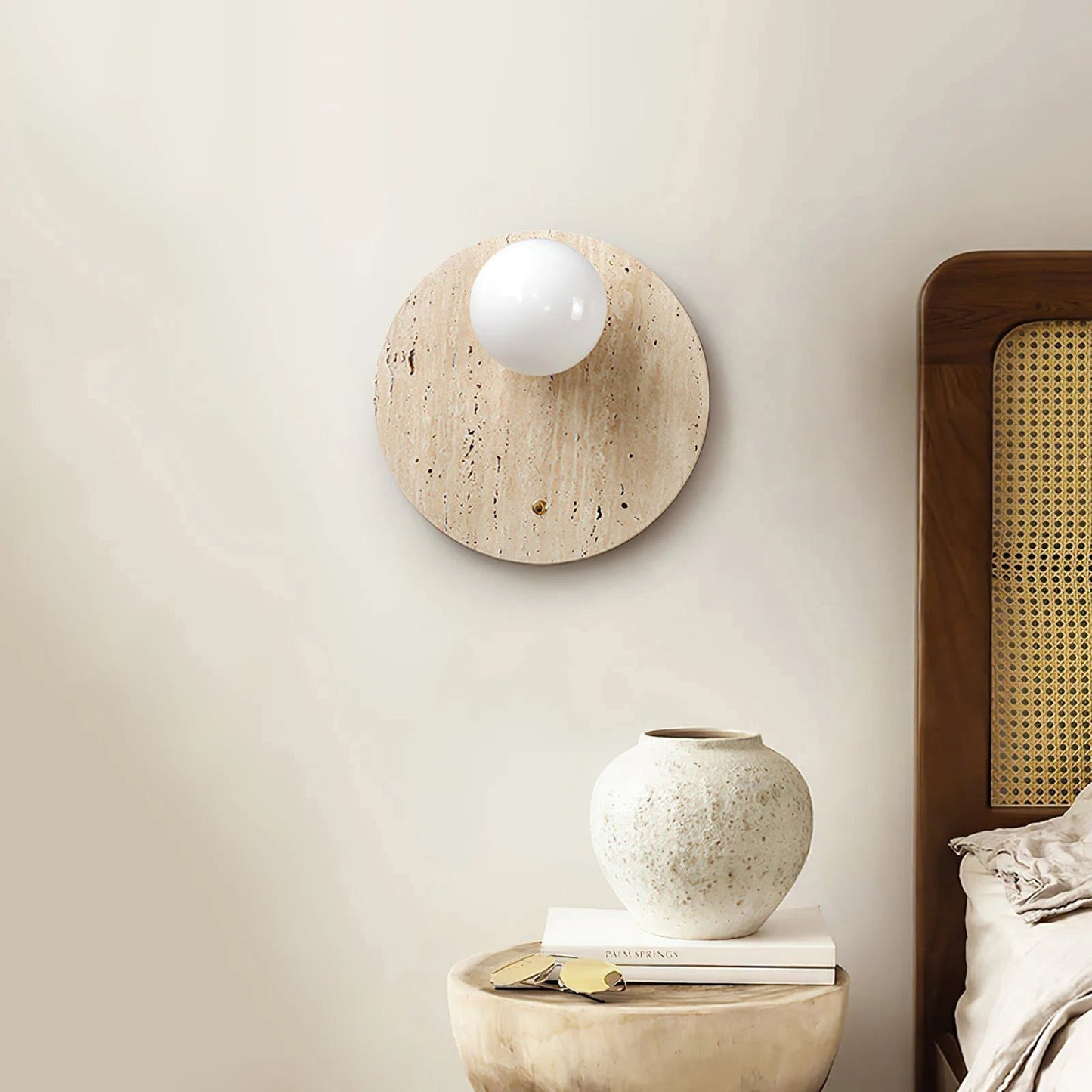Wabi Travertine Wall Lamp