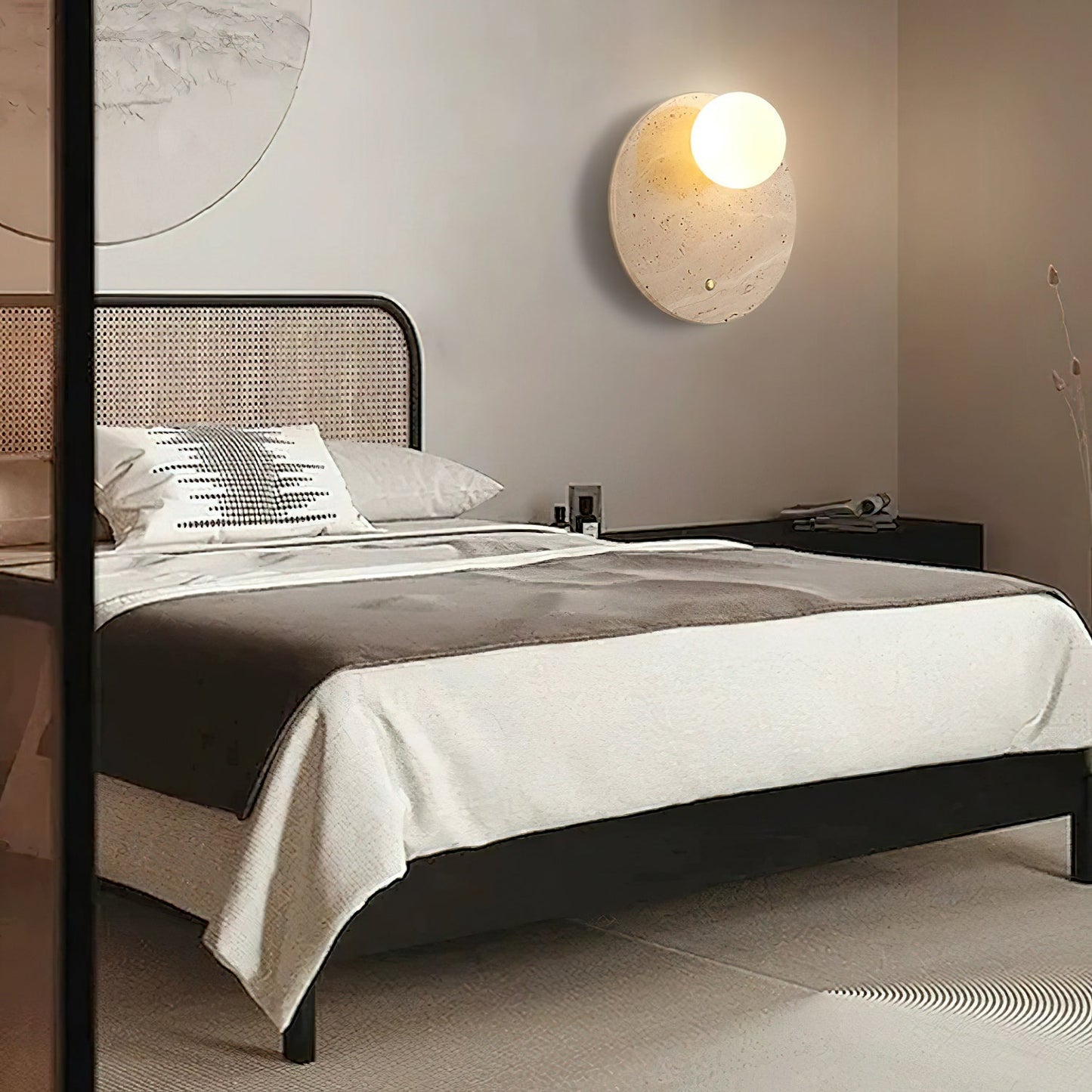 Wabi Travertine Wall Lamp