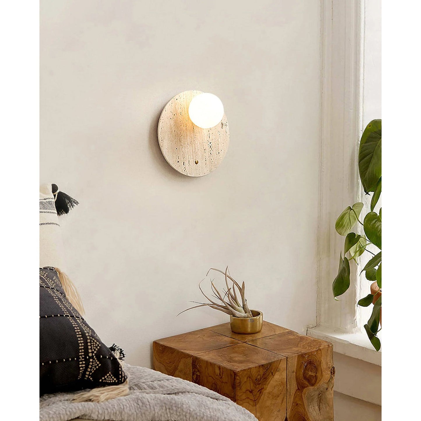 Wabi Travertine Wall Lamp