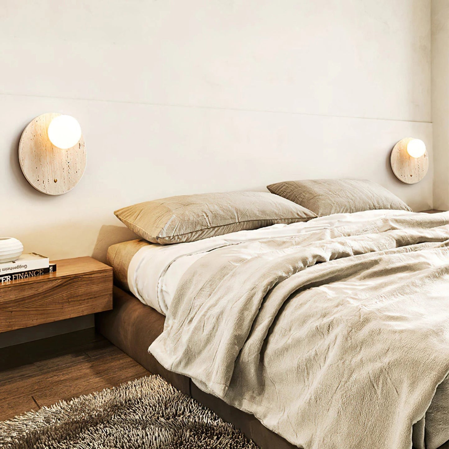 Wabi Travertine Wall Lamp