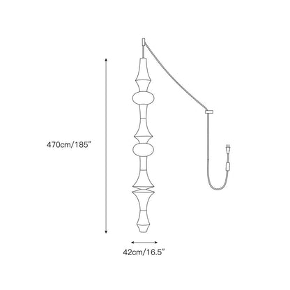 Calan Paper E Pendant Swag Lights