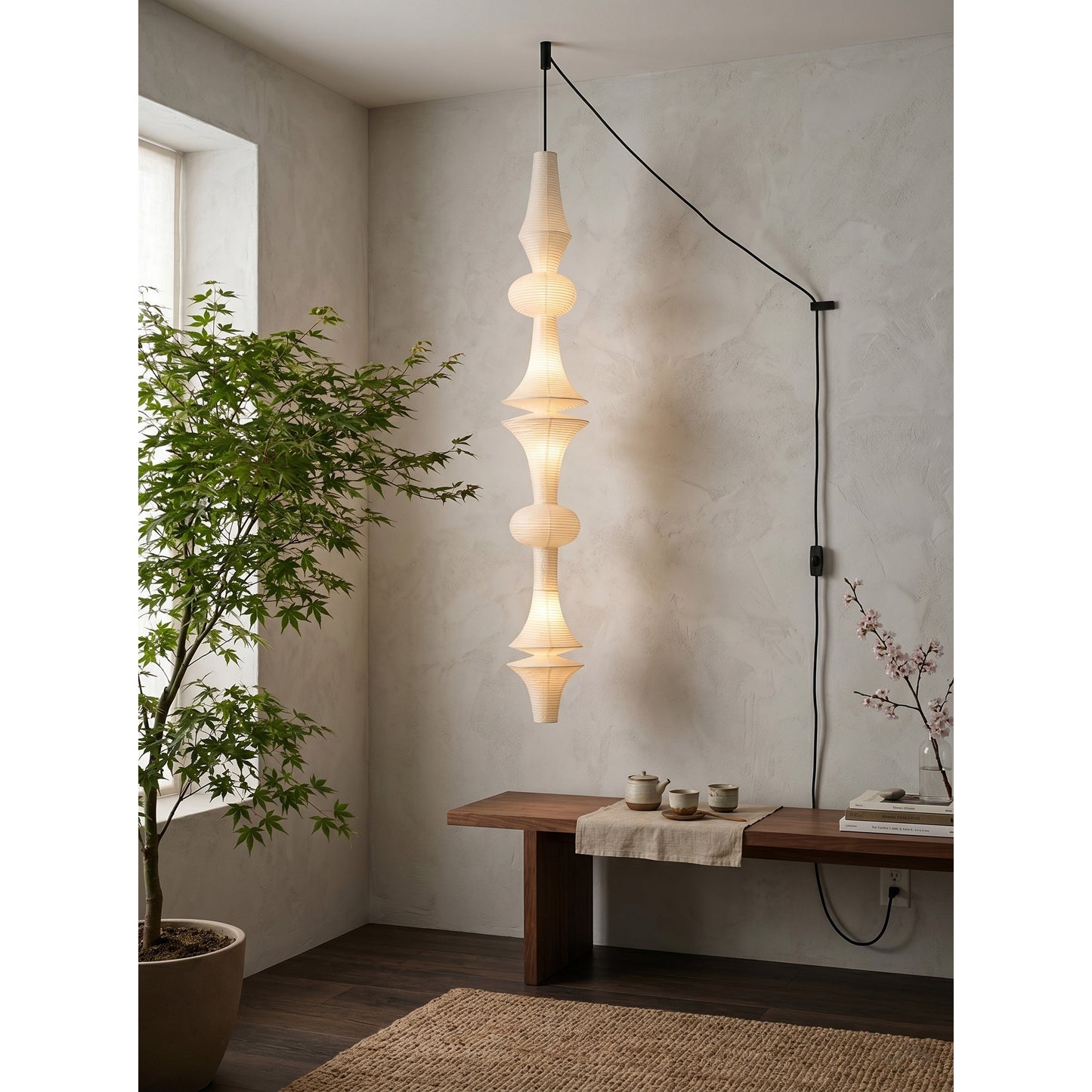 Calan Paper E Pendant Swag Lights