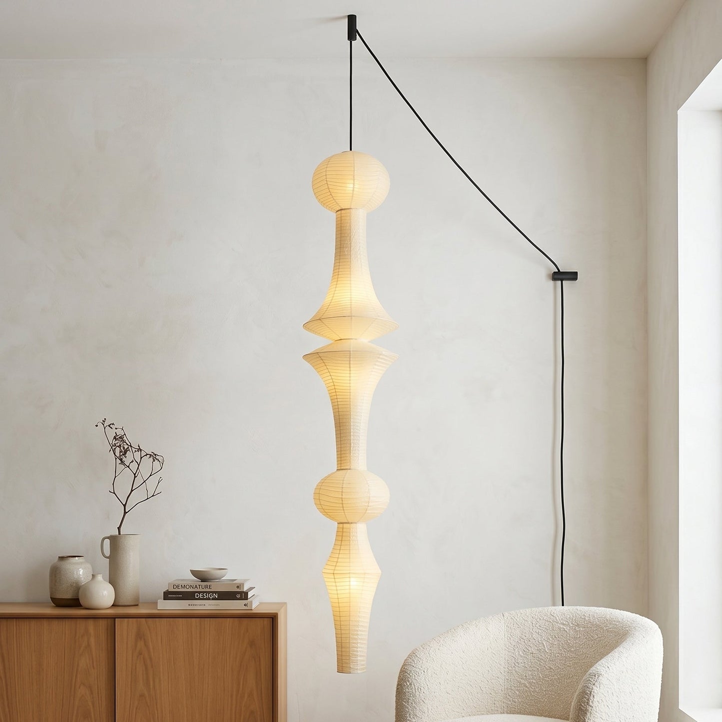 Calan Paper E Pendant Swag Lights