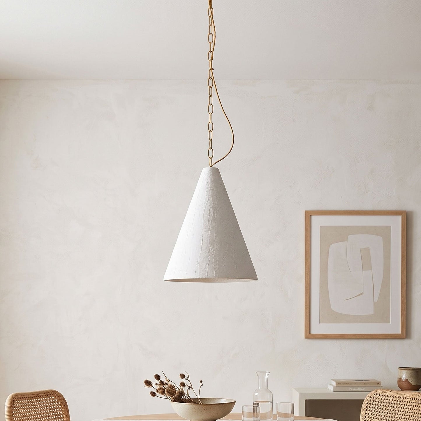 White Plaster Pendant Lamp