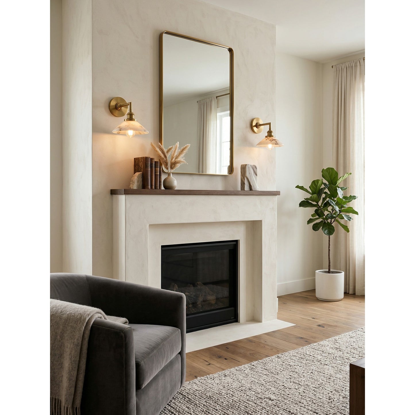 Whizzer Alabaster Wall Sconce