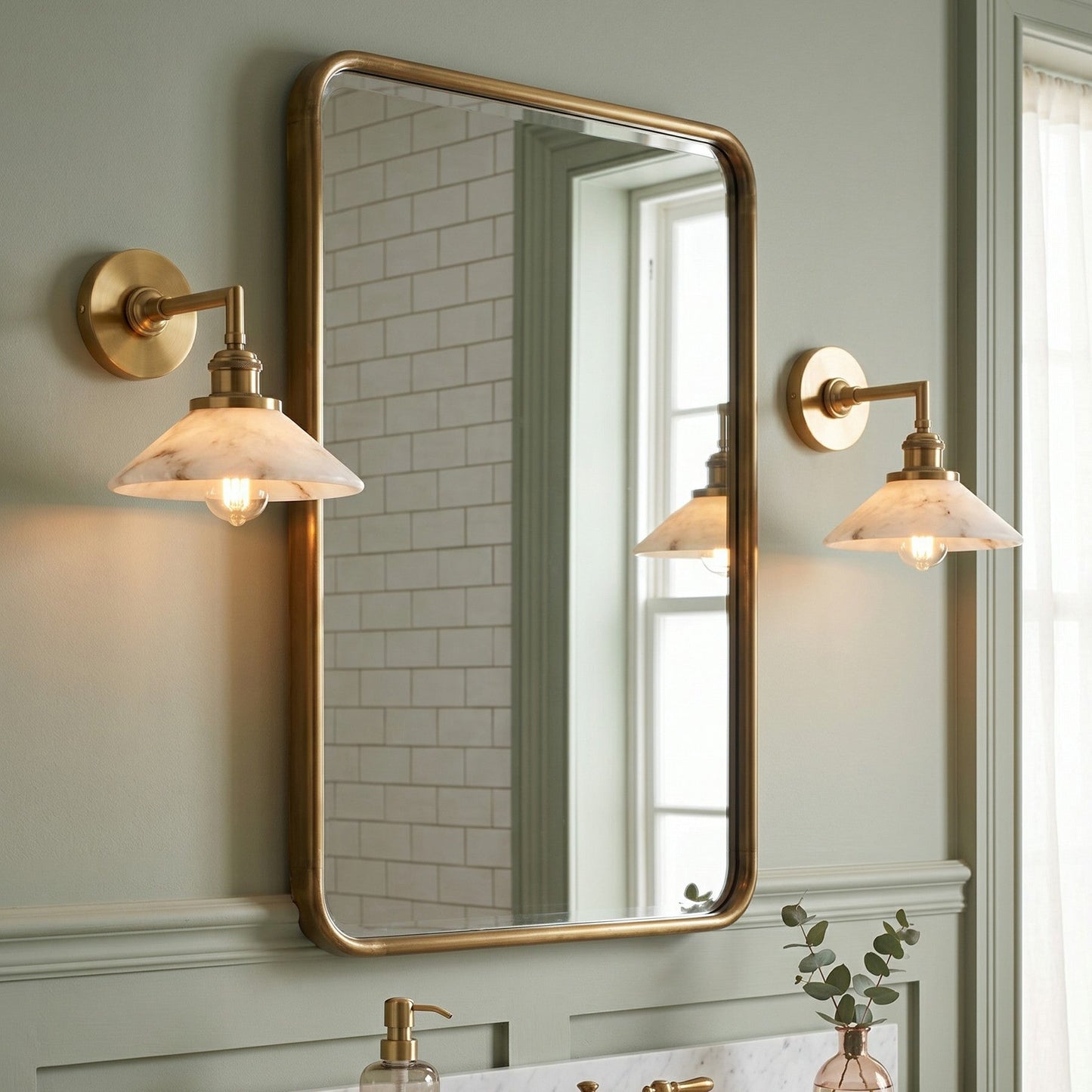 Whizzer Alabaster Wall Sconce