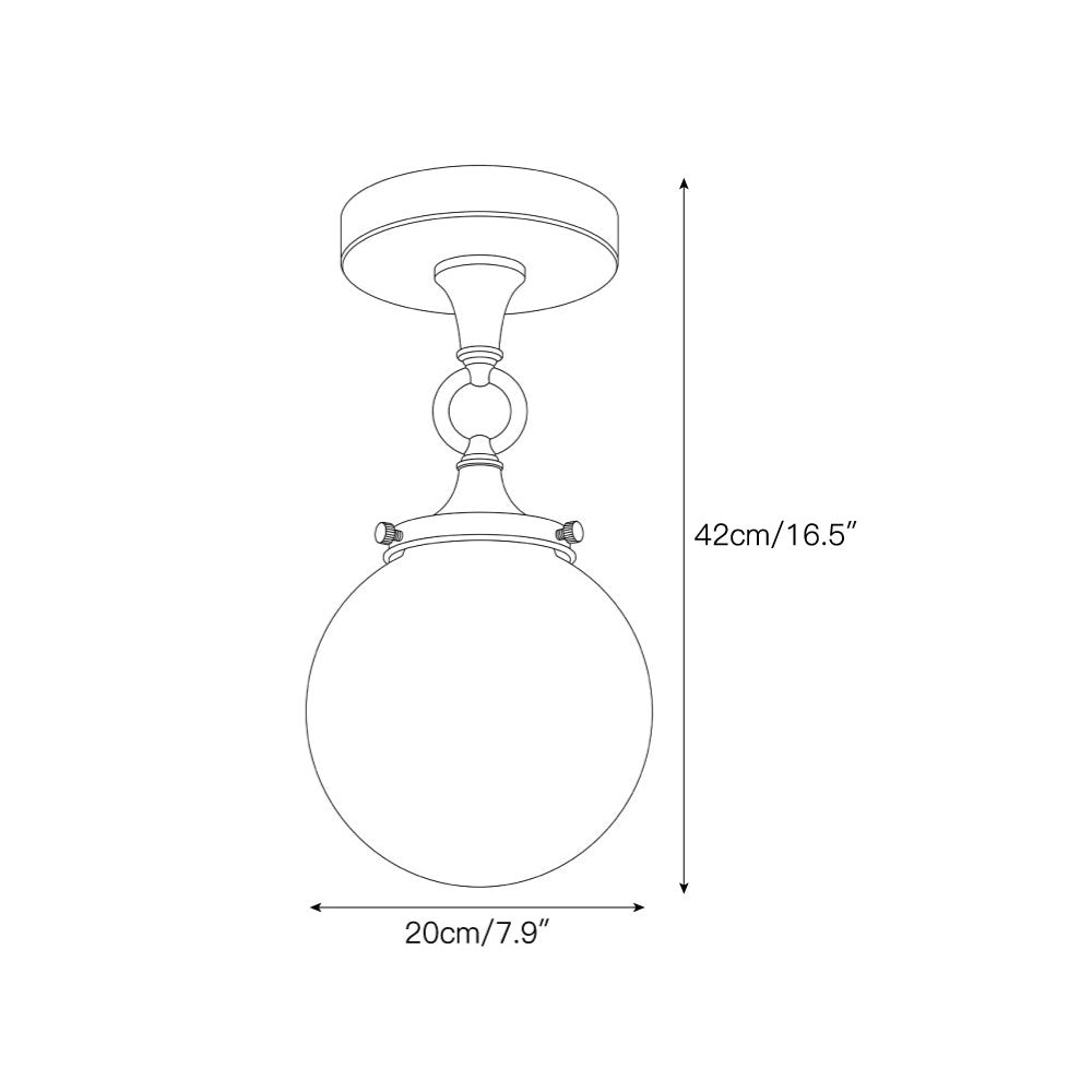 Umbel Glass Semi-Flush Mount