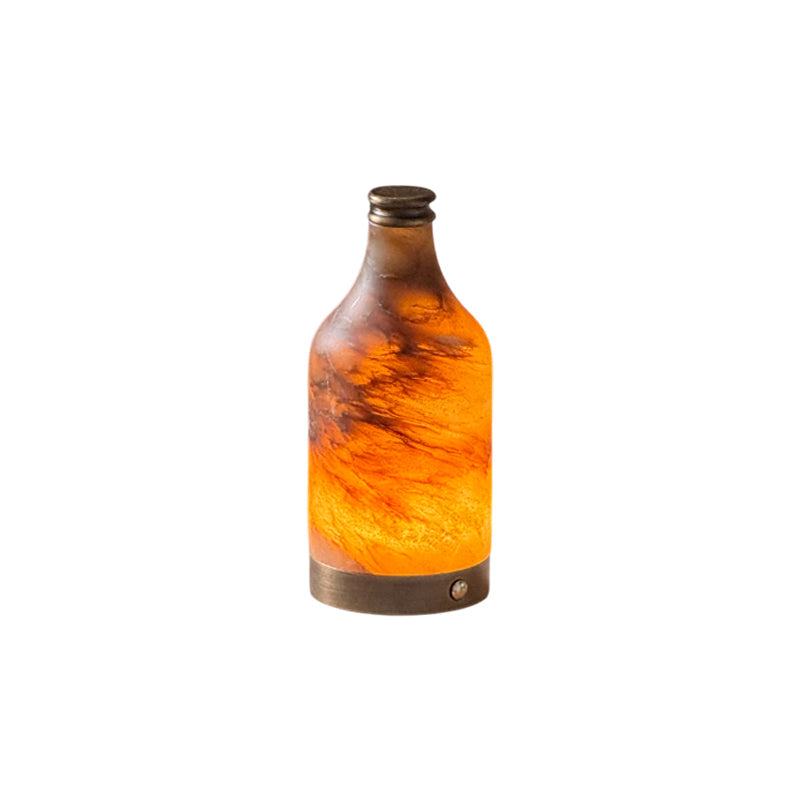 Wine Bottle Alabaster Table Lamp (Built-in Battery)