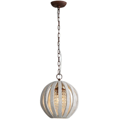 Wooden Globe Pendant Lamp