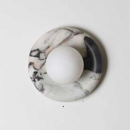 Solene White Marble Wall Sconce