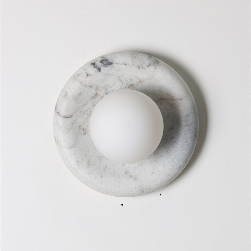 Solene White Marble Wall Sconce