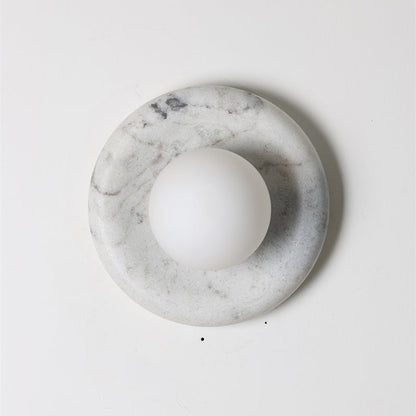 Solene White Marble Wall Sconce