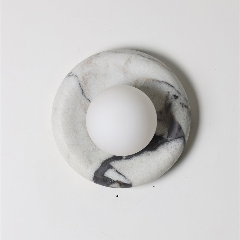 Solene White Marble Wall Sconce