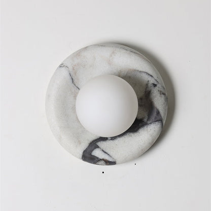 Solene White Marble Wall Sconce