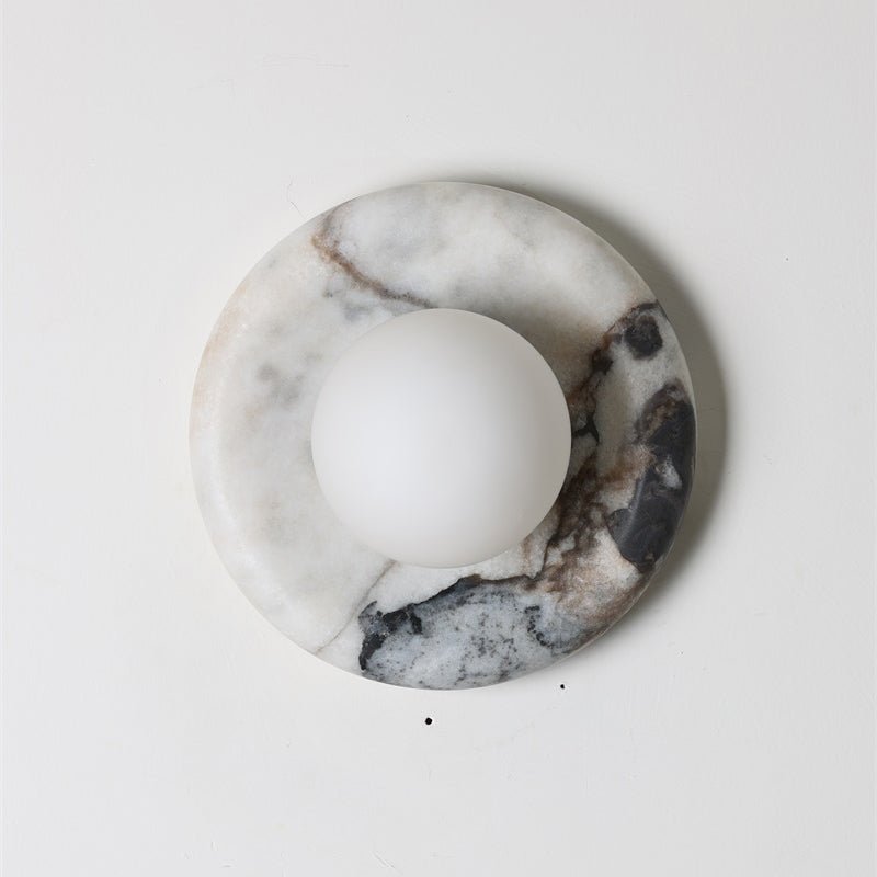 Solene White Marble Wall Sconce