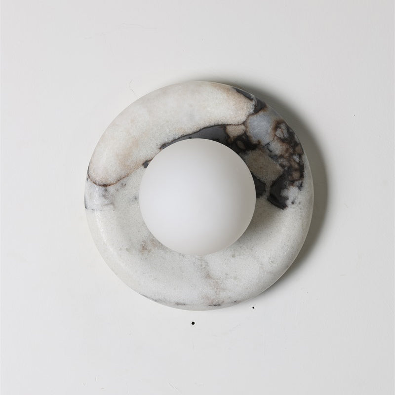 Solene White Marble Wall Sconce