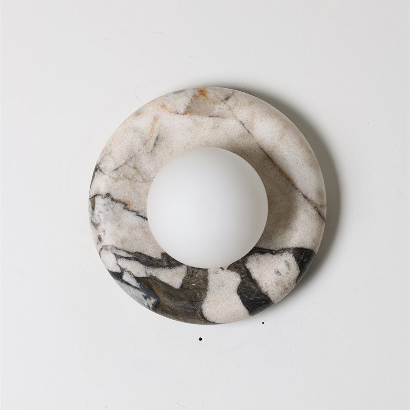 Solene White Marble Wall Sconce