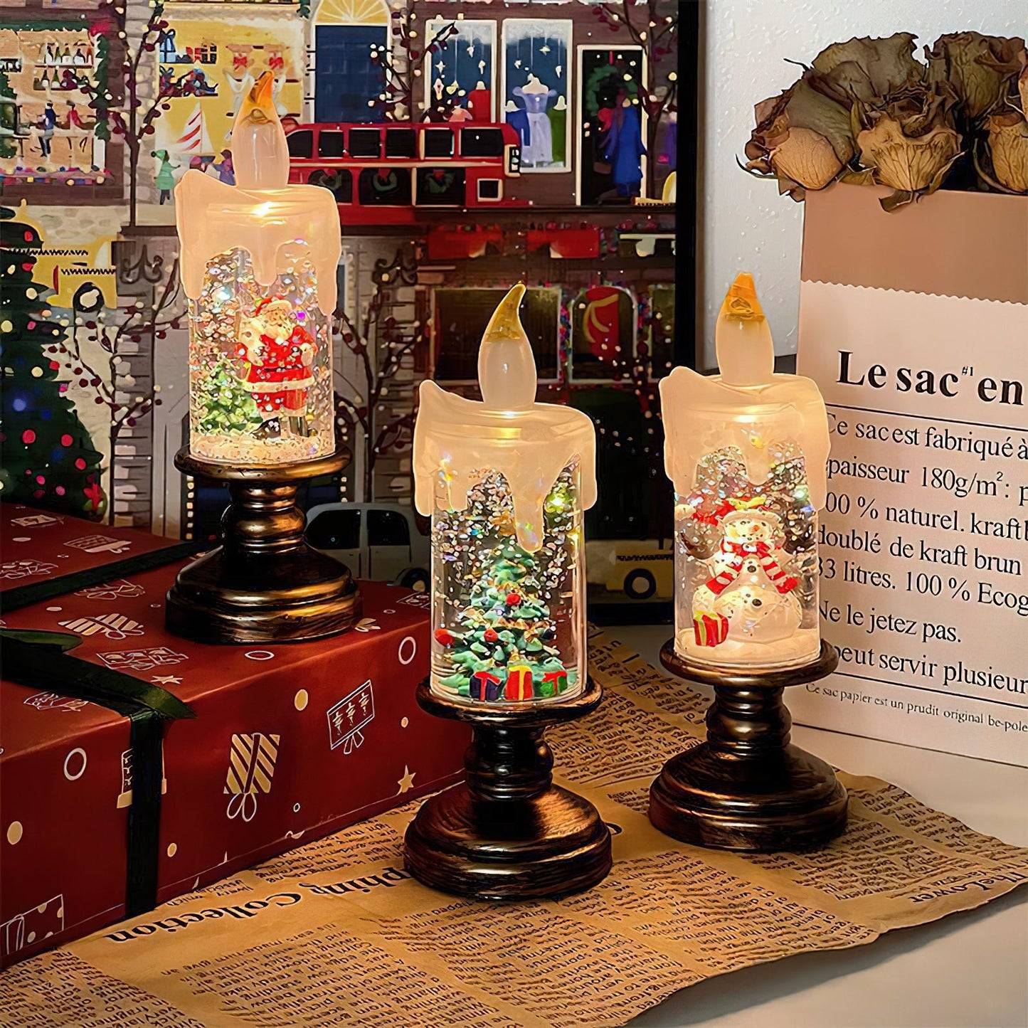 Merope Candles Table Lamp (built-in battery)