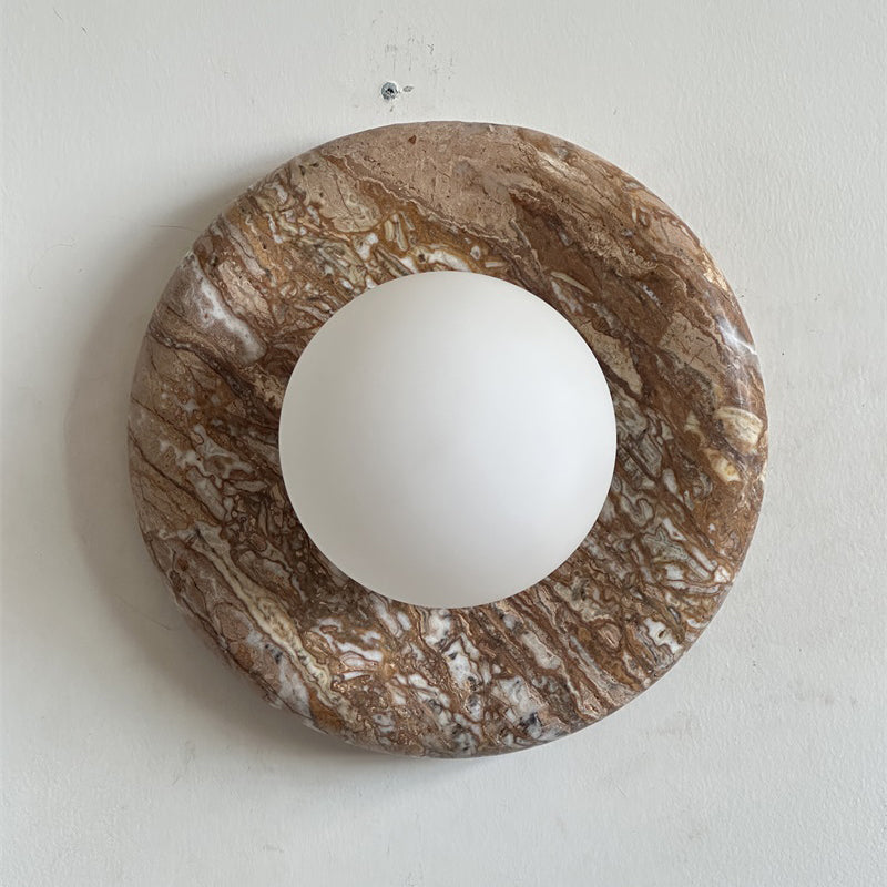 Solene Beige Marble Wall Sconce
