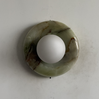 Solene Cyan Onyx Wall Sconce