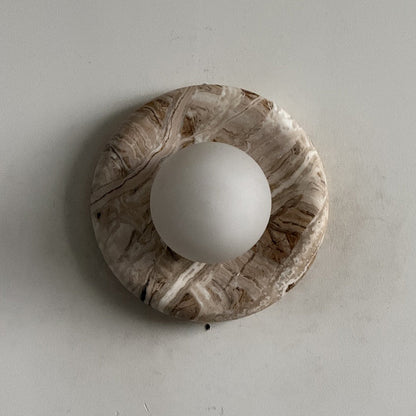 Solene Beige Marble Wall Sconce
