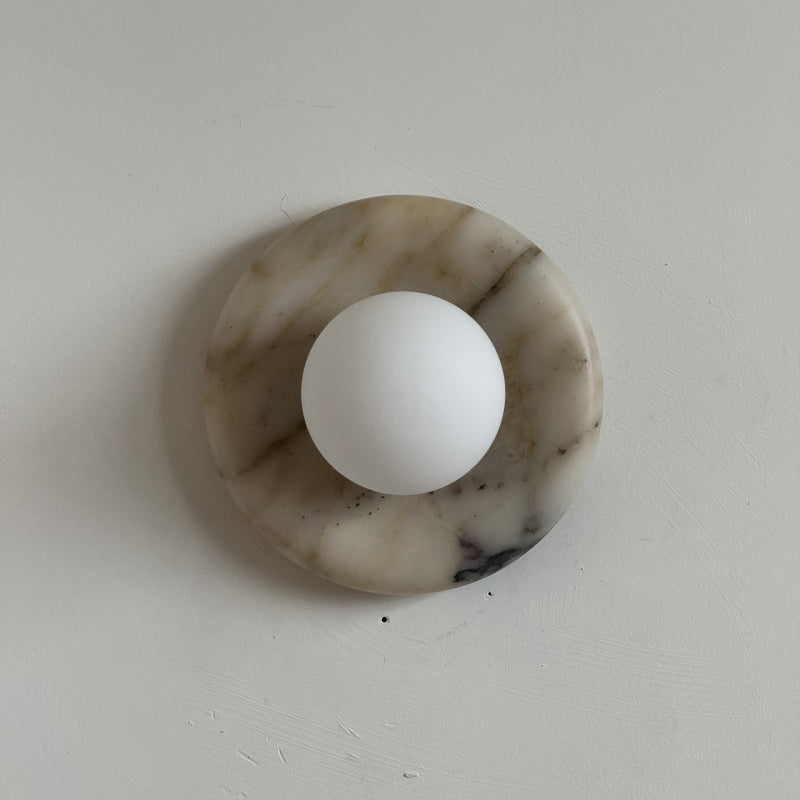 Solene Beige Marble Wall Sconce
