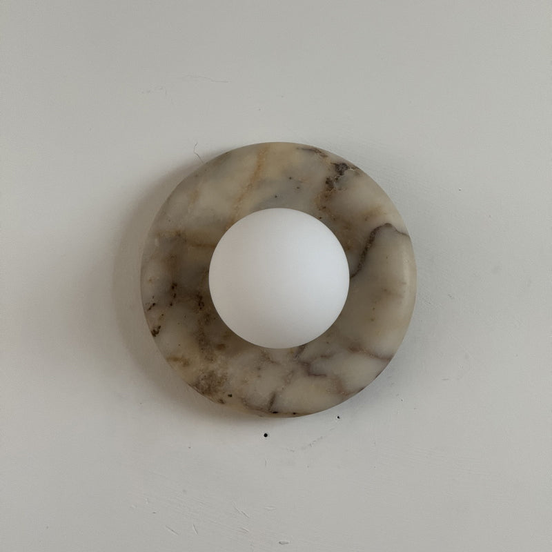 Solene Beige Marble Wall Sconce