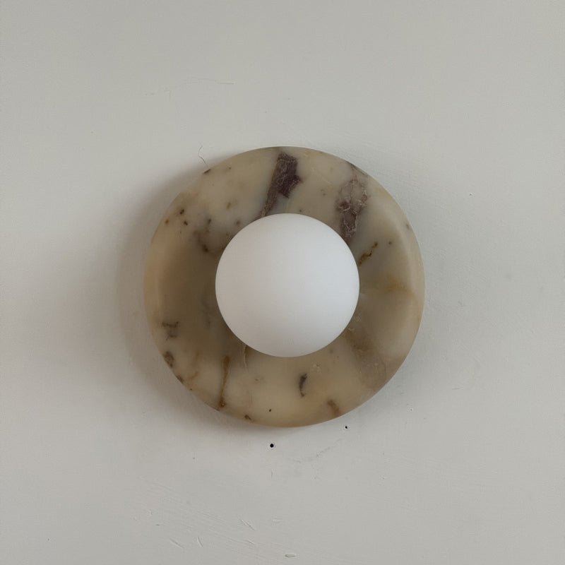 Solene Beige Marble Wall Sconce