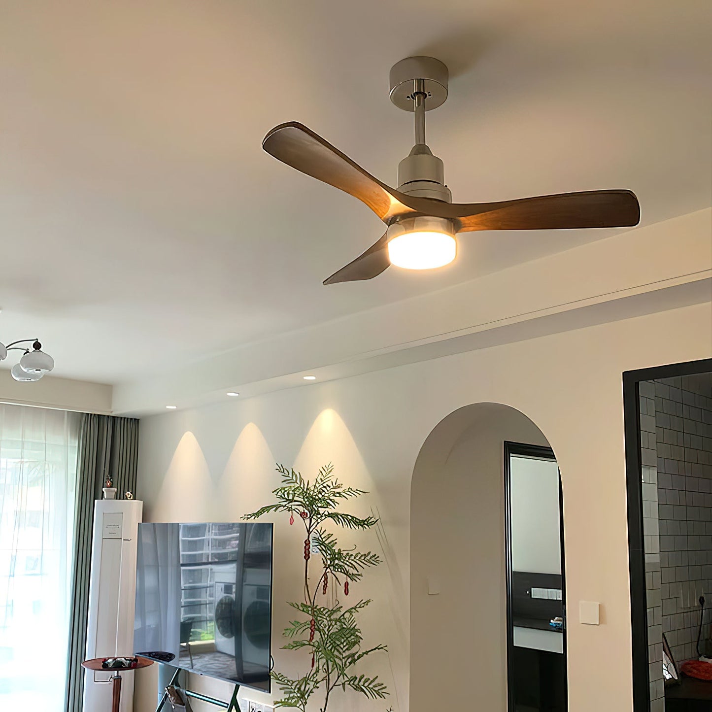 Zephyr Wooden Fan Ceiling Light