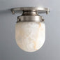 Bullet-shaped Alabaster Flush Mount