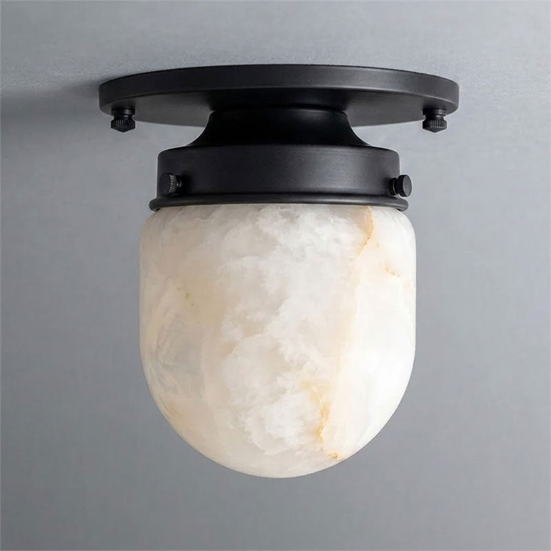 Bullet-shaped Alabaster Flush Mount