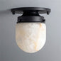 Bullet-shaped Alabaster Flush Mount