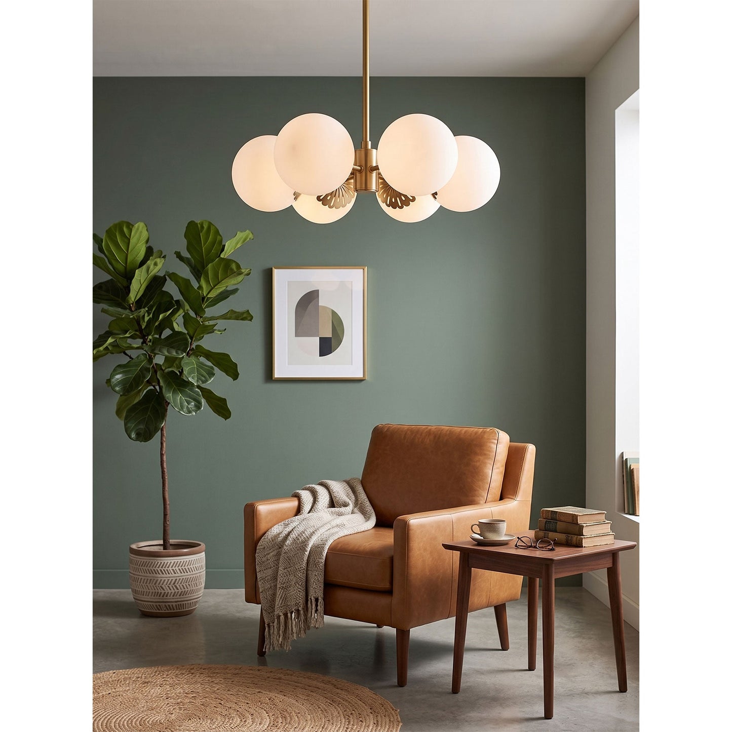 Hematite Globe Chandelier