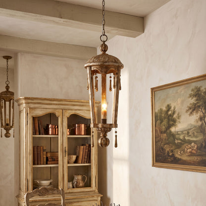 Belan Woodcarving Lantern Pendant Lamp