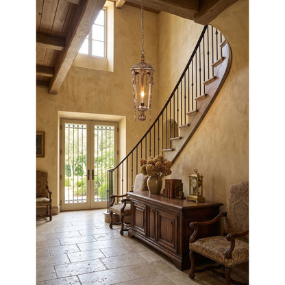 Belan Woodcarving Lantern Pendant Lamp