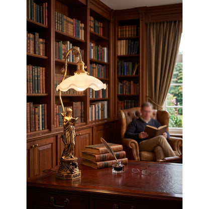 Keson Statue Glass Table Lamp