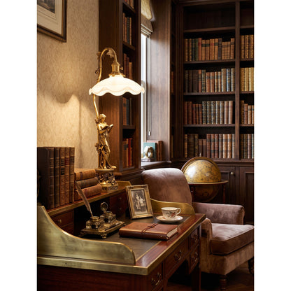 Keson Statue Glass Table Lamp
