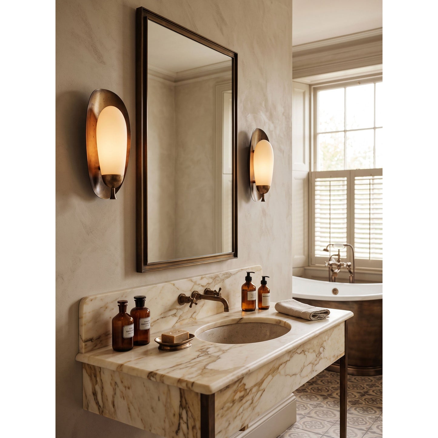 Prehnite Blossom Glass Wall Sconce
