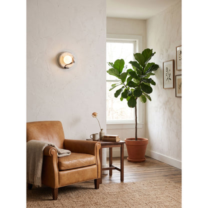 Solene White Marble Wall Sconce