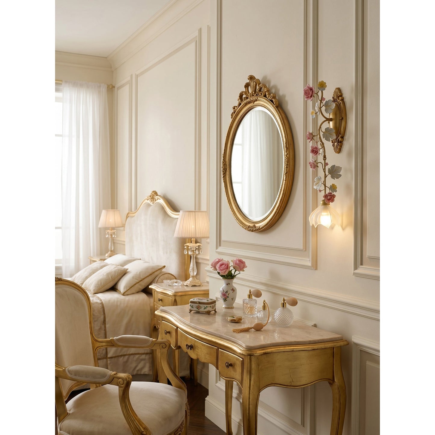 Floral Vine-Shaped Wall Sconce