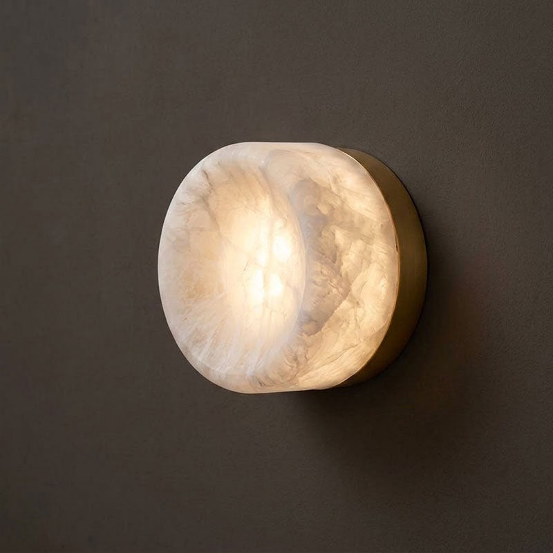 Dorola Ring Alabaster Wall Sconce